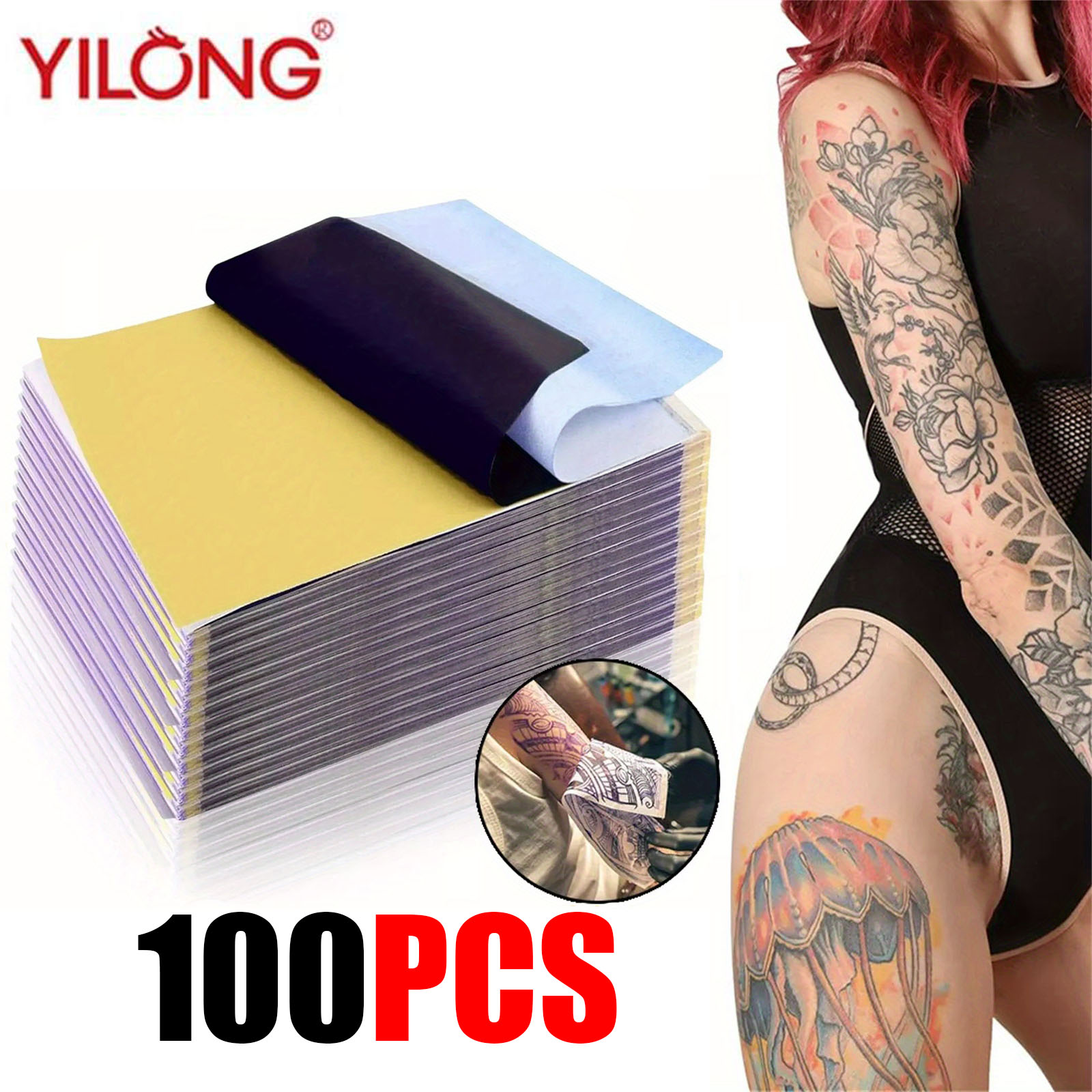 100PCS Professional Tattoo Tra - Carbon Copy Book reseña y precio