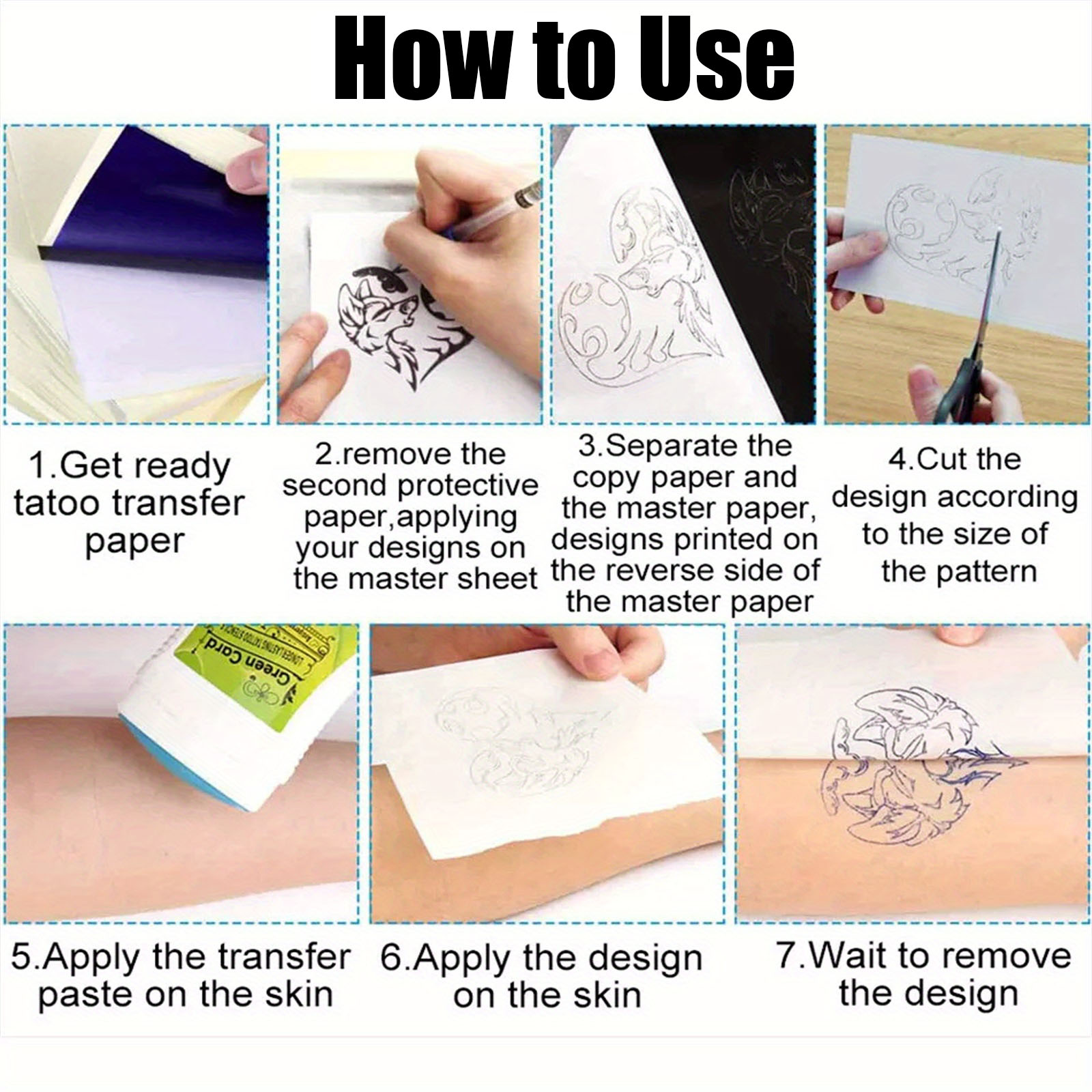100PCS Professional Tattoo Tra - Carbon Copy Book reseña y precio