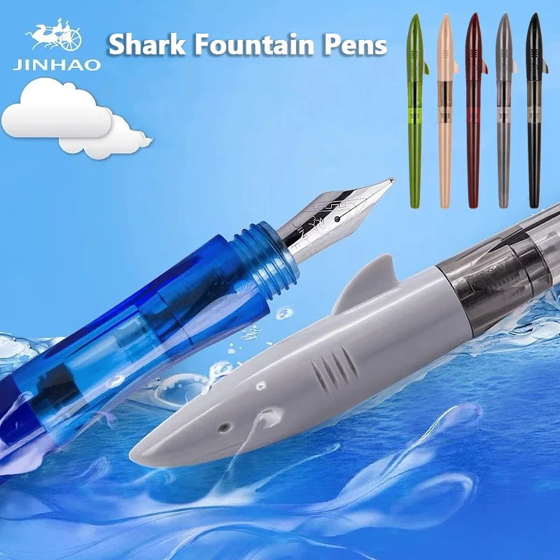 Jinhao Cute Shark Fountain Pen - Office Stationery Supply Business reseña y precio