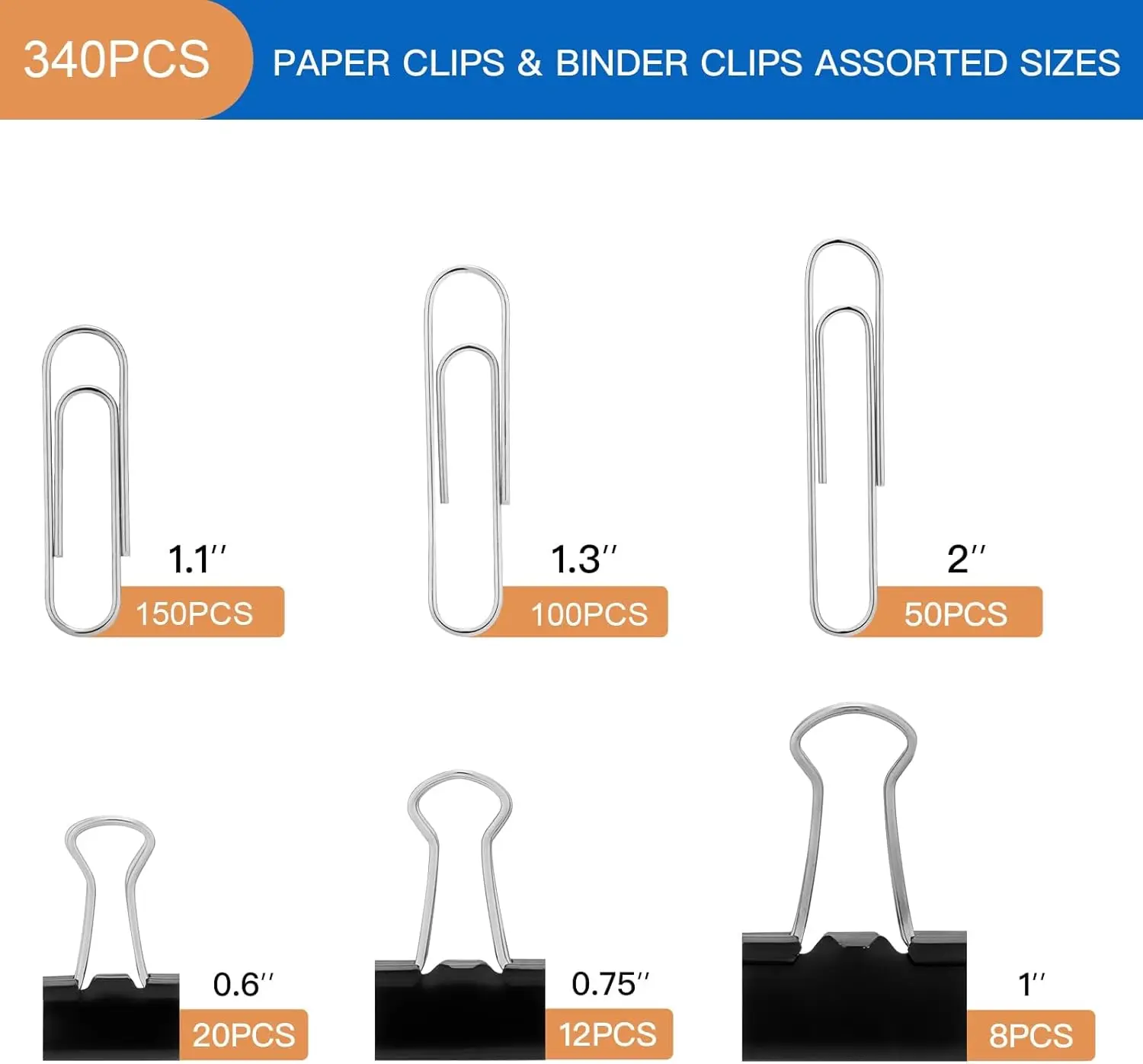 Paper Clips & Binder Clips, 34 - Binder Clip Assorted reseña y precio
