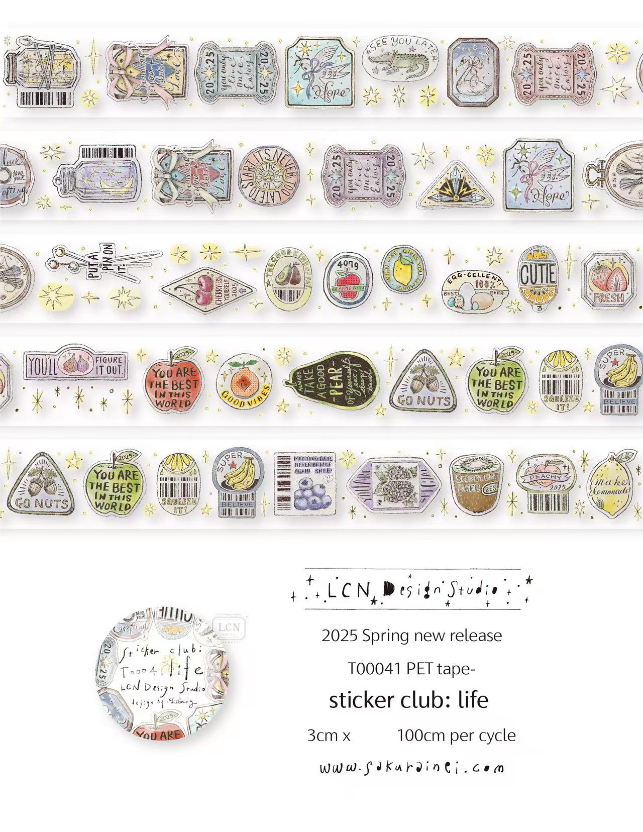 1 Loop LCN Vintage Sticker Clu - Washi Tape Set reseña y precio