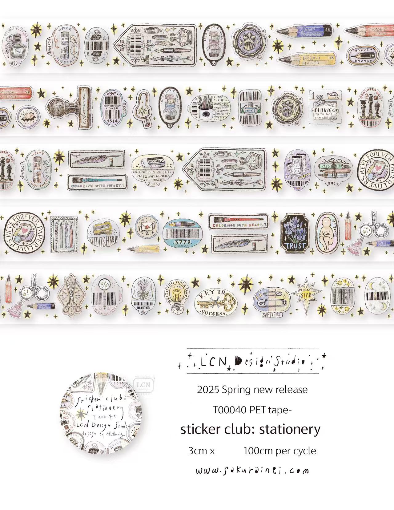 1 Loop LCN Vintage Sticker Clu - Washi Tape Set reseña y precio