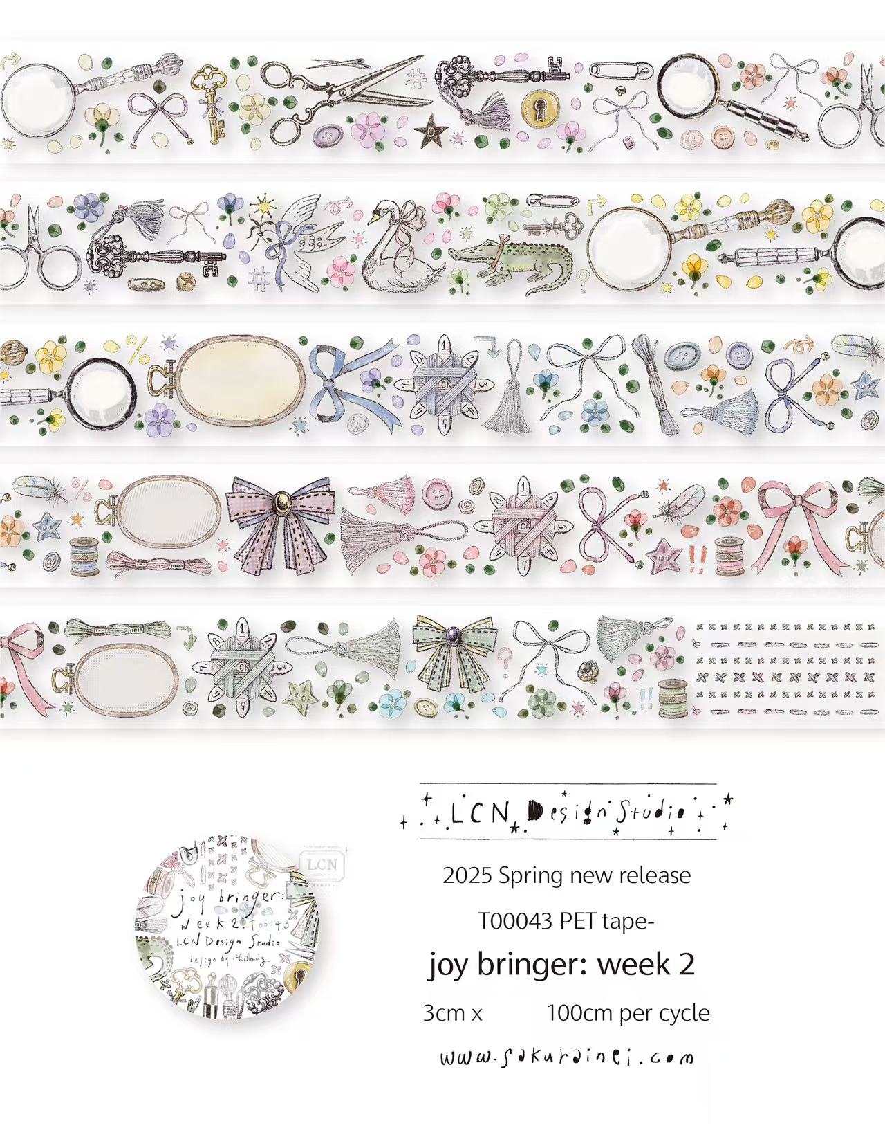 1 Loop LCN Vintage Sticker Clu - Washi Tape Set reseña y precio