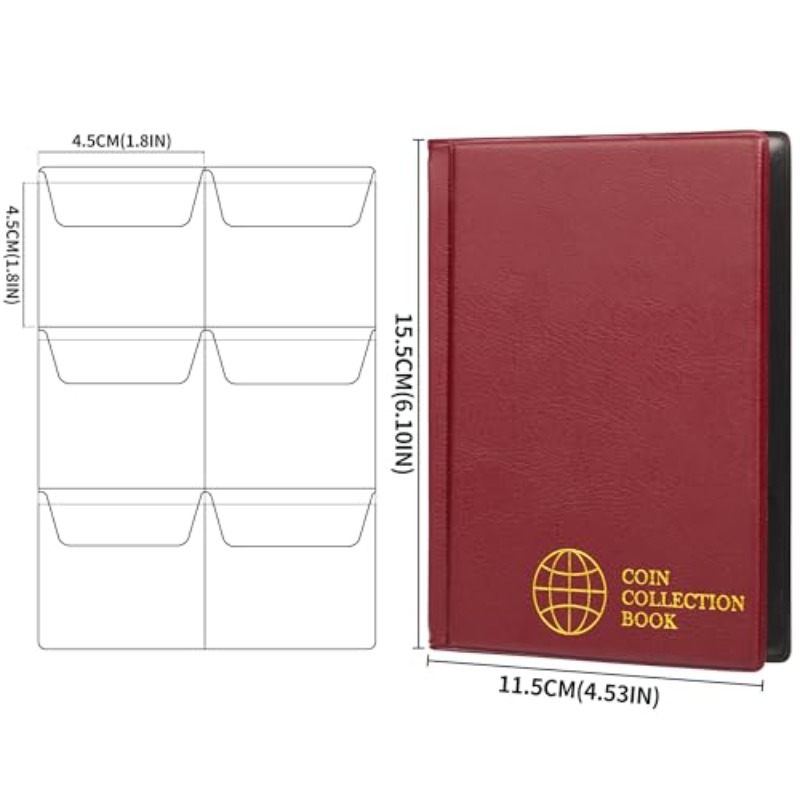 60Pocket Coin Collection Album - Binding Comb Plastic reseña y precio