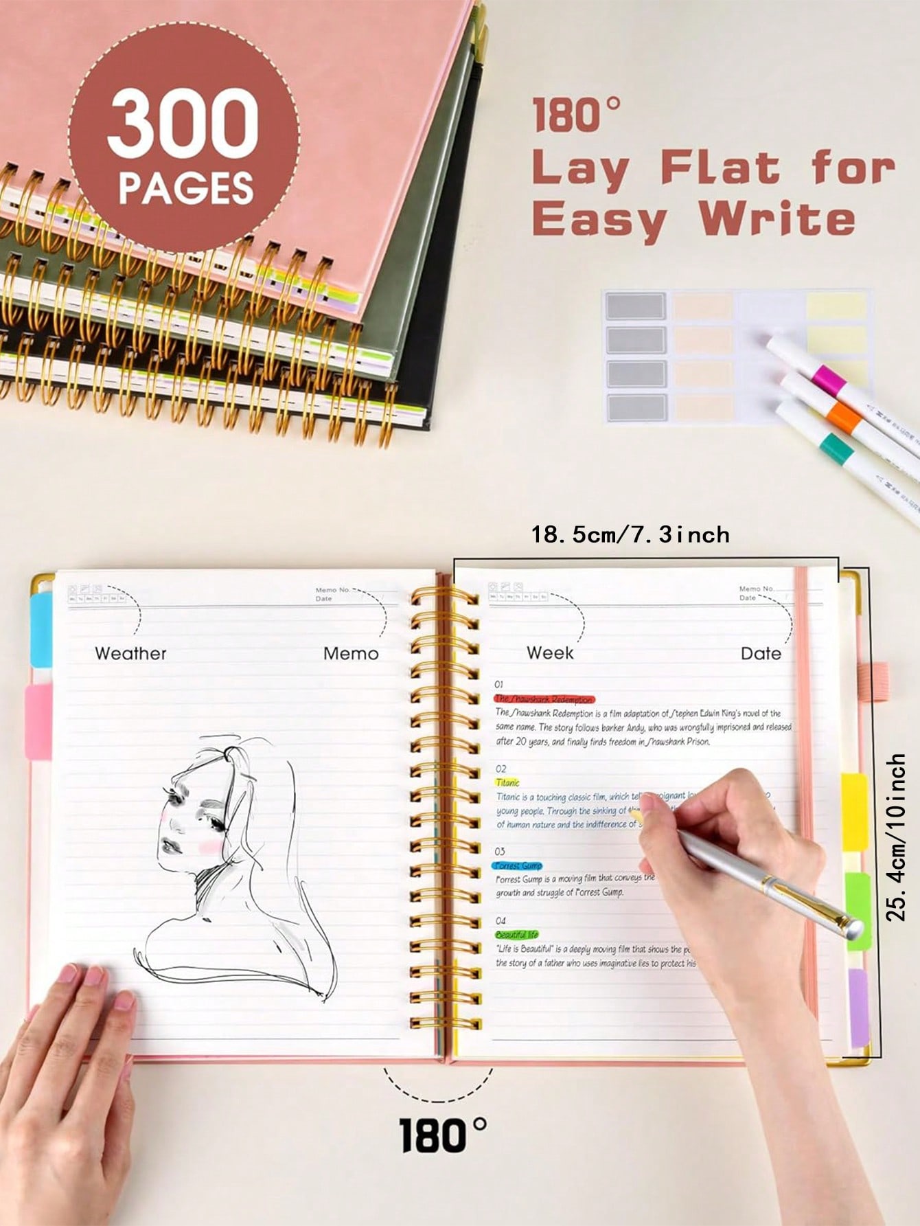 1PC Hardcover Spiral Notebook  - Journal Leather Hardcover reseña y precio