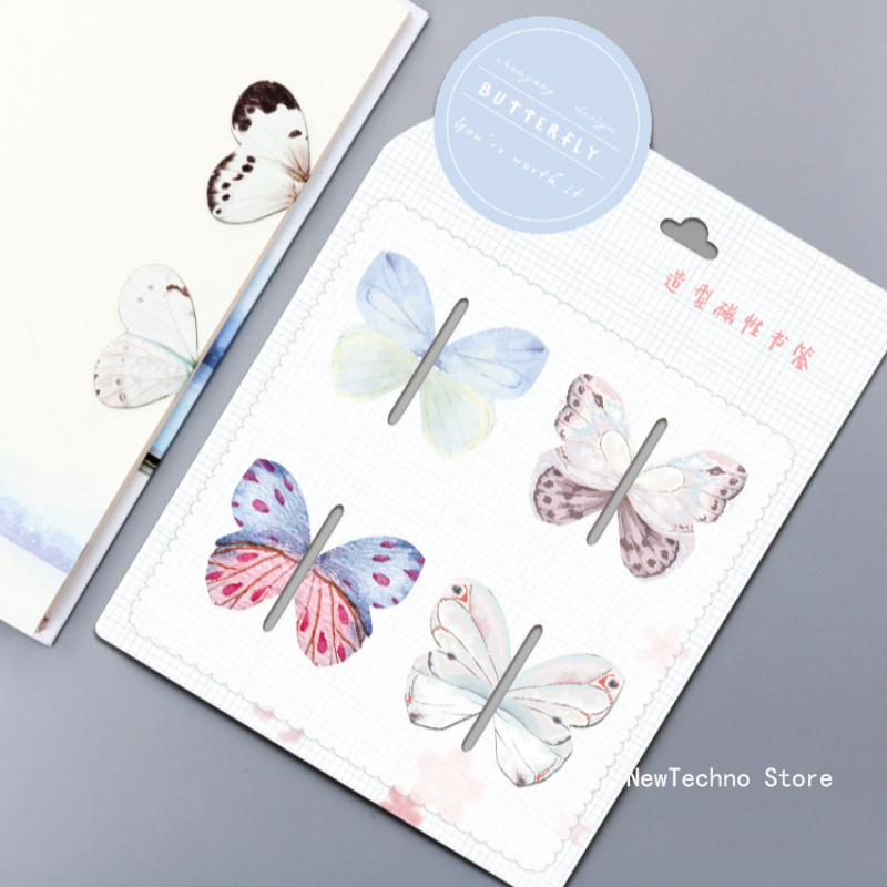 4pcs/Set Cartoon Butterfly Mag - Paperclip Magnetic Set reseña y precio