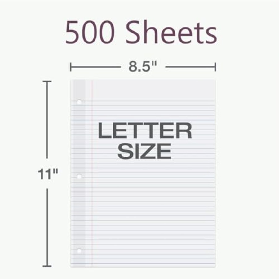 Reinforced Filler Paper, 8.5 x - Paper Punch 3 Hole reseña y precio