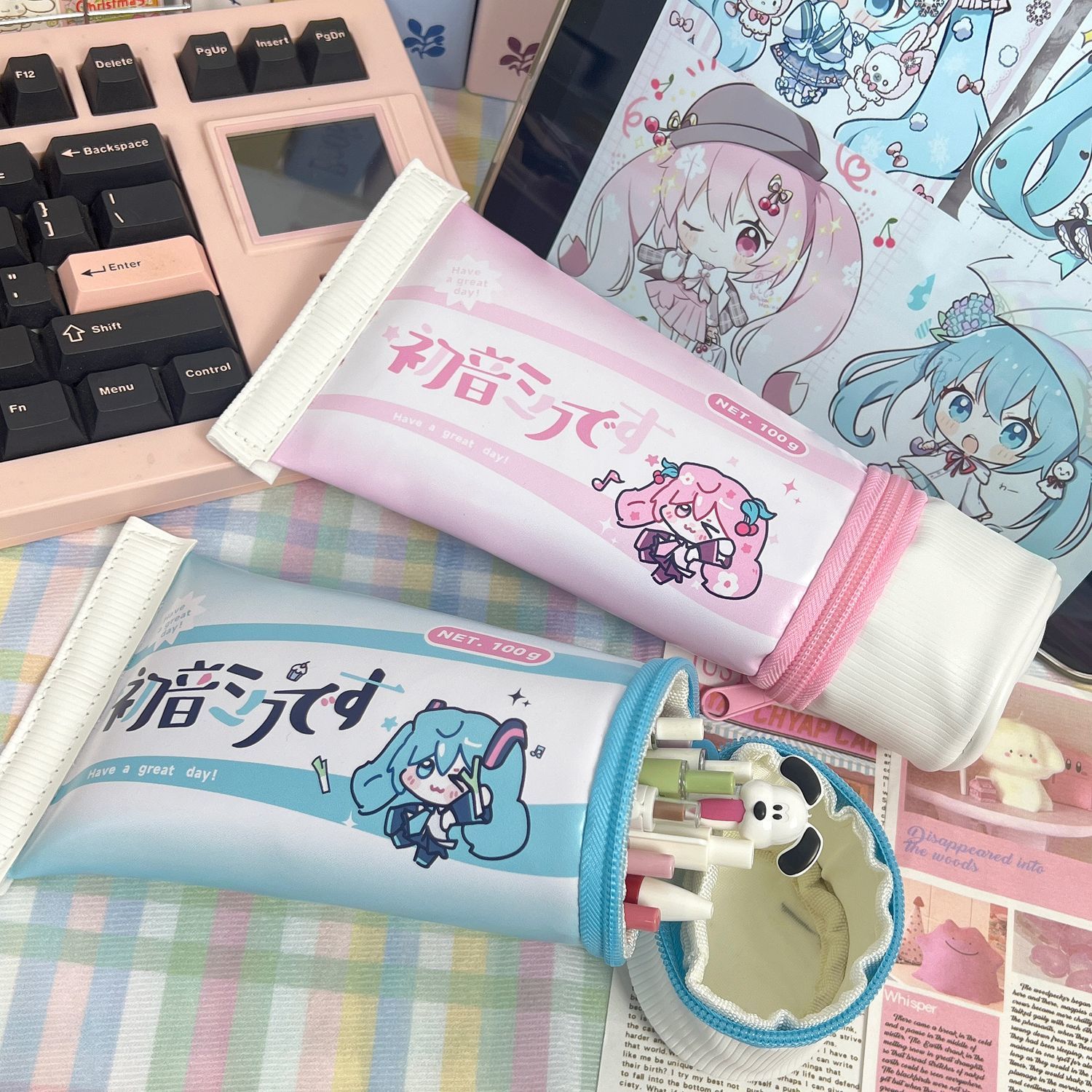 Hatsune Miku Simulation Toothp - Pencil Case Large reseña y precio