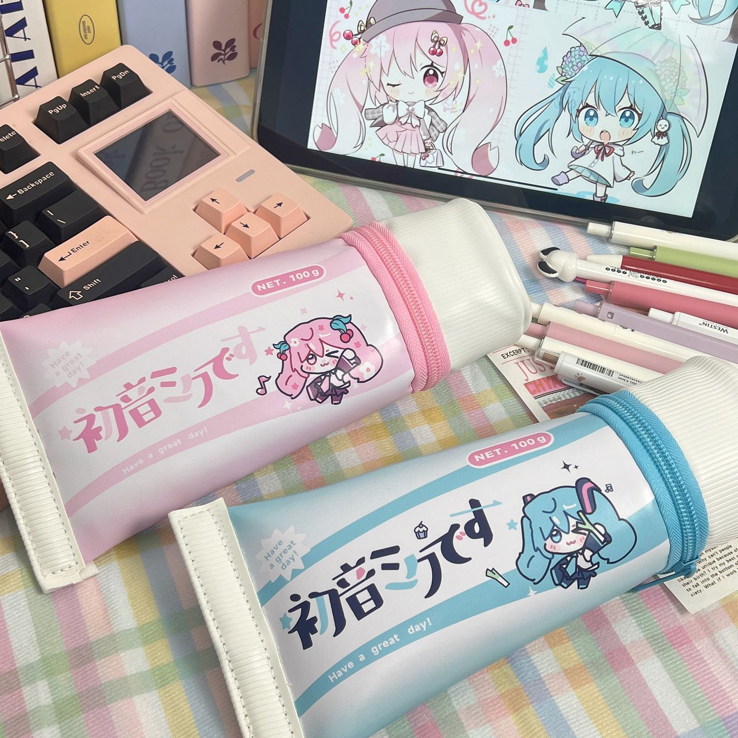 Hatsune Miku Simulation Toothp - Pencil Case Large reseña y precio