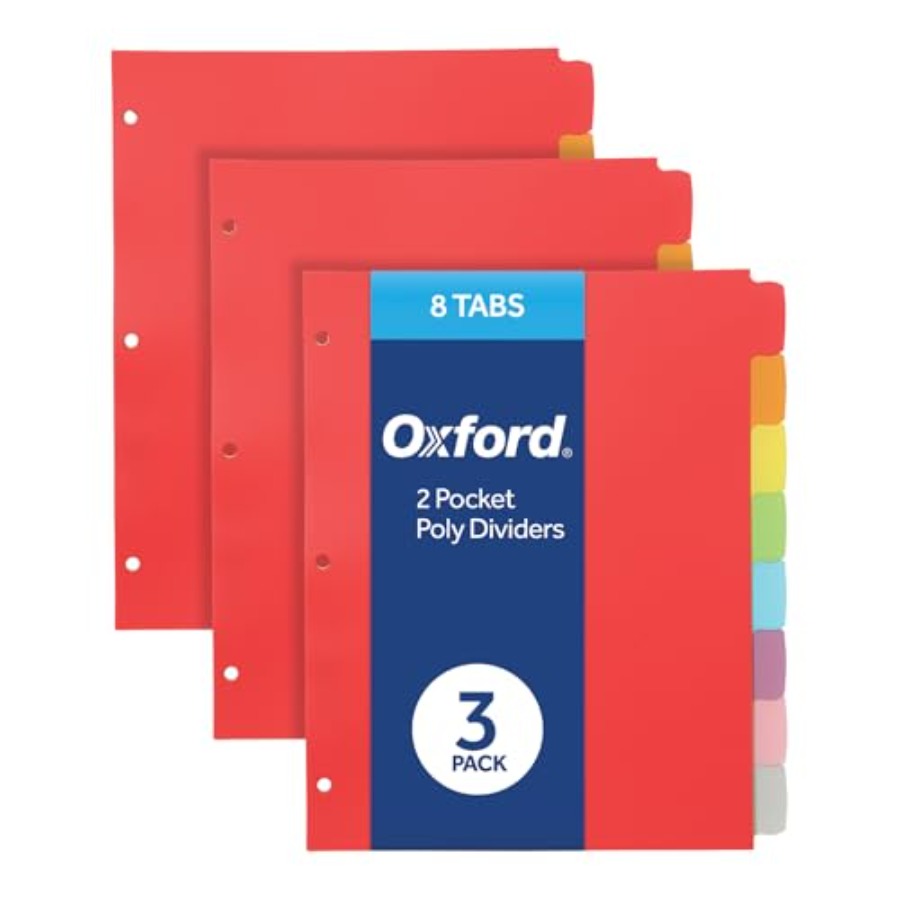 Poly Binder Dividers, 3 Hole P - Binding Comb Plastic reseña y precio
