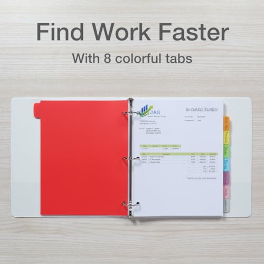 Poly Binder Dividers, 3 Hole P - Binding Comb Plastic reseña y precio
