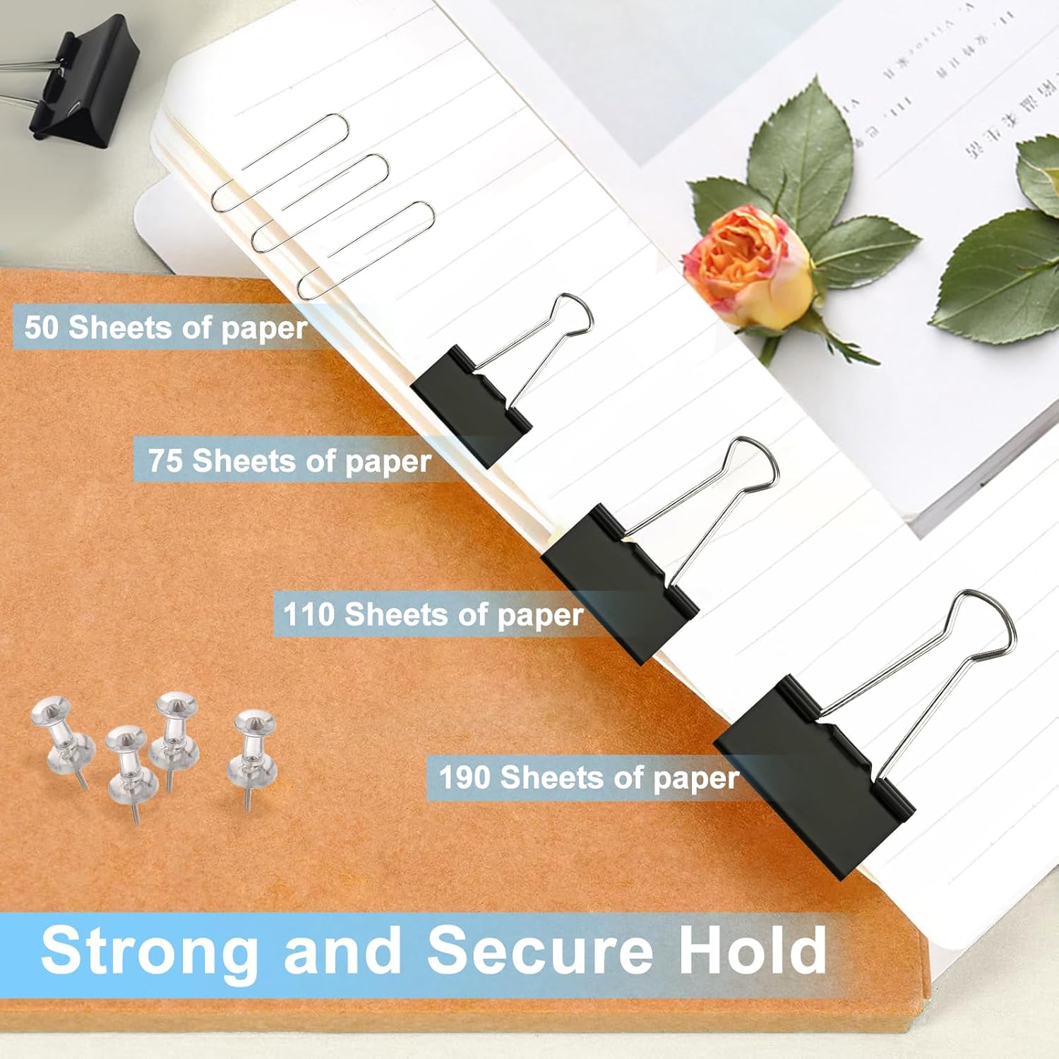 240PCS Office Clips Set: Paper - Binder Clip Assorted reseña y precio