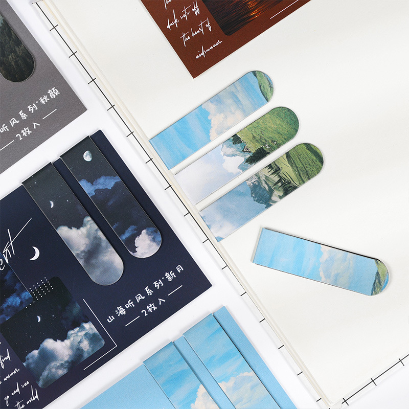 2 Pcs/set Beautiful Scenery Ma - Bookmark Magnetic Clip reseña y precio