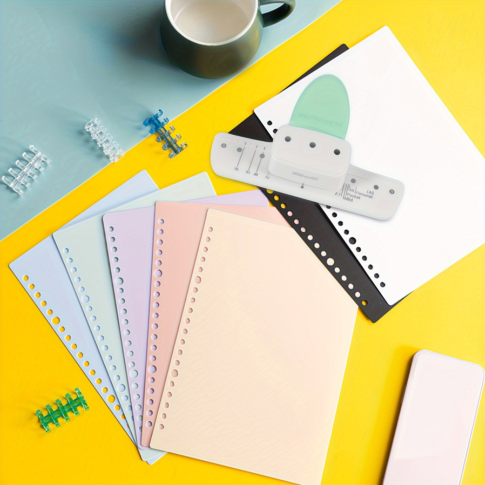 1pc Green 3-Hole Paper Punch,  - Paper Punch 3 Hole reseña y precio