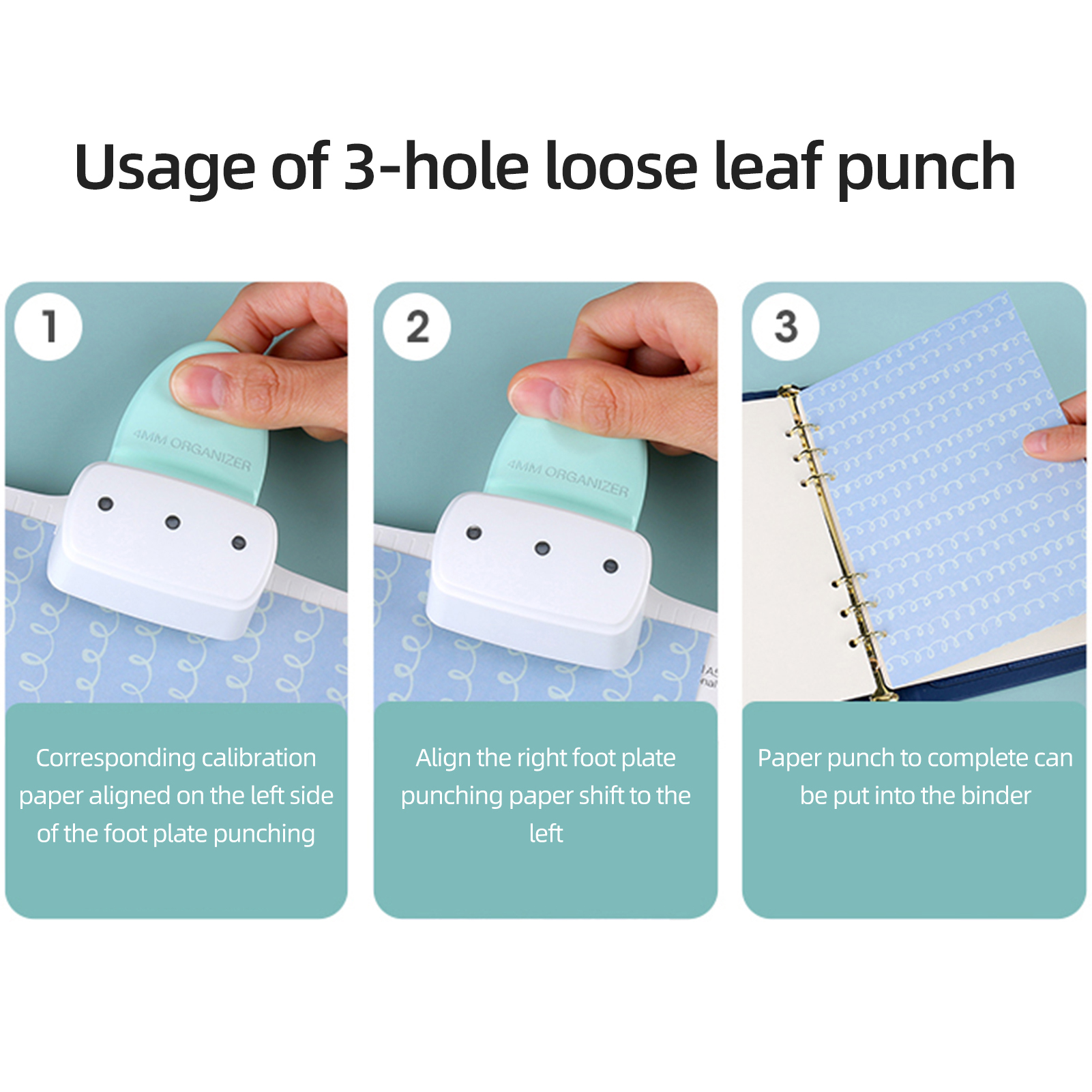 New 4mm Hole Puncher Daily Pla - Paper Punch 3 Hole reseña y precio