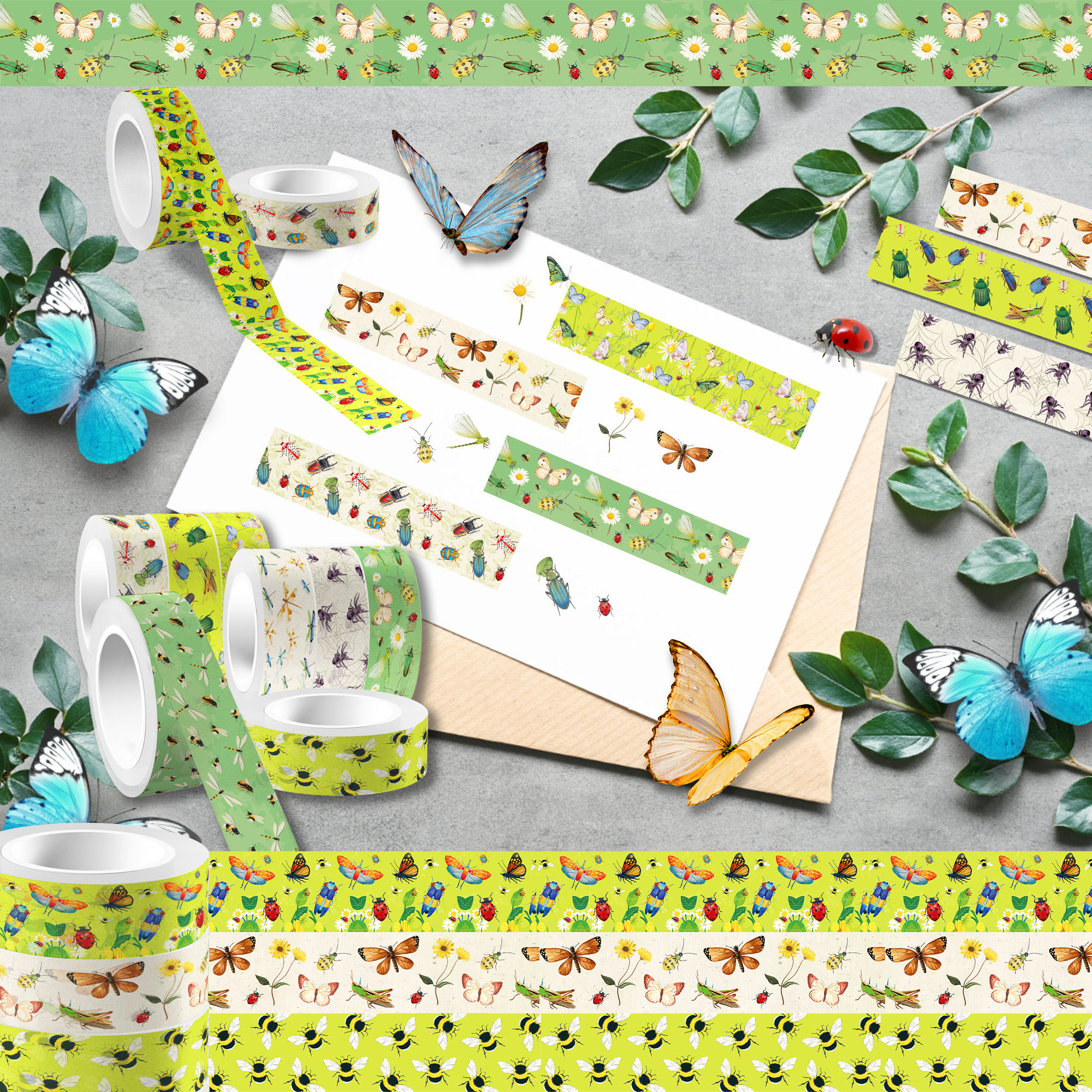 12 Rolls Cartoon Insect Bee Bu - Washi Tape Set reseña y precio