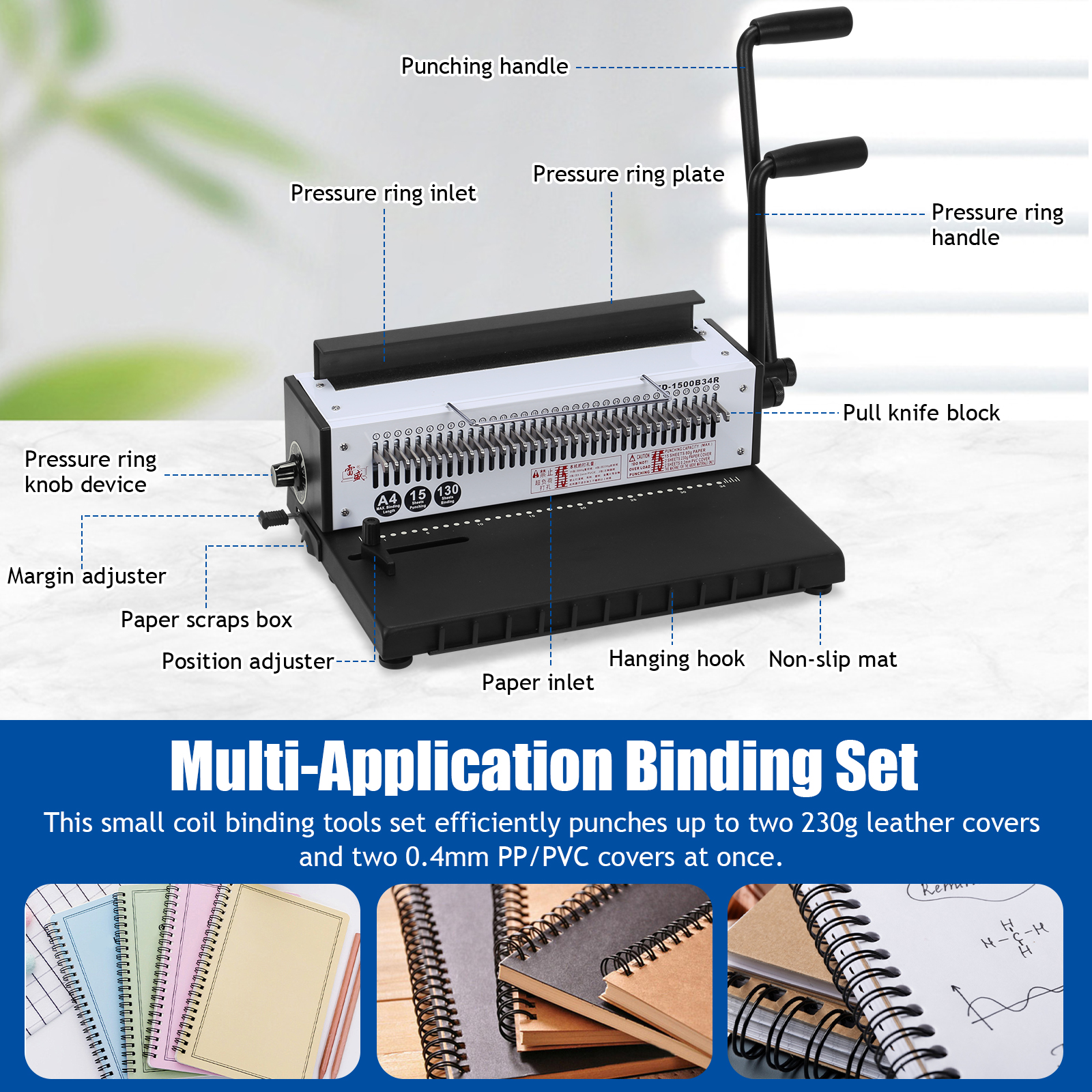 1500B34R Round Hole Binding Ma - Paper Punch 3 Hole reseña y precio