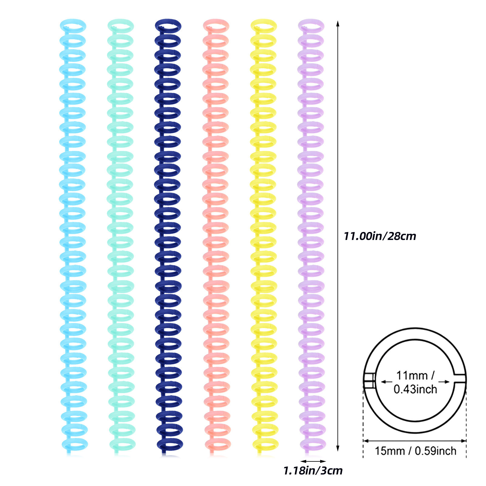 12Pcs Binding Spine Plastic Ri - Binding Comb Plastic reseña y precio